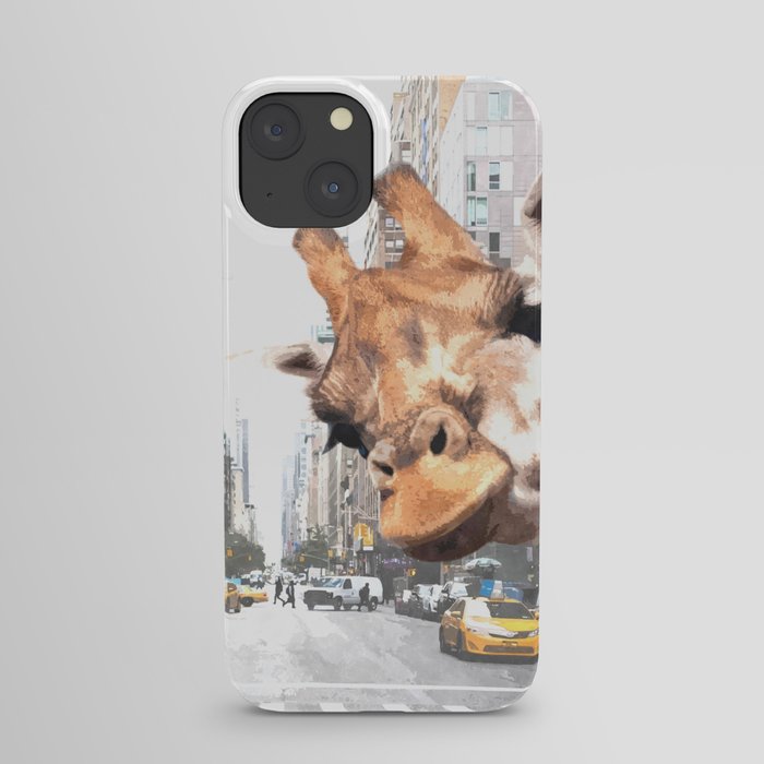 Selfie Giraffe in New York iPhone Case