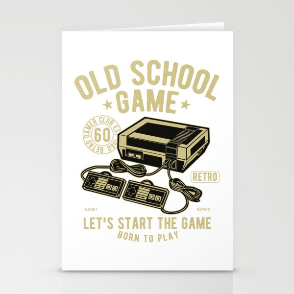 Old School Gamer Stationery Cards