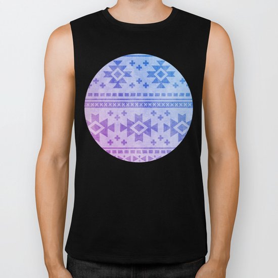 Aztec Pattern 04 Biker Tank