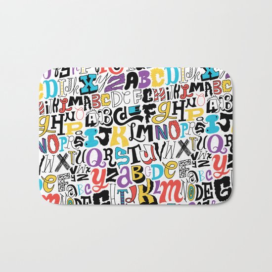 Alpha Pattern Bath Mat