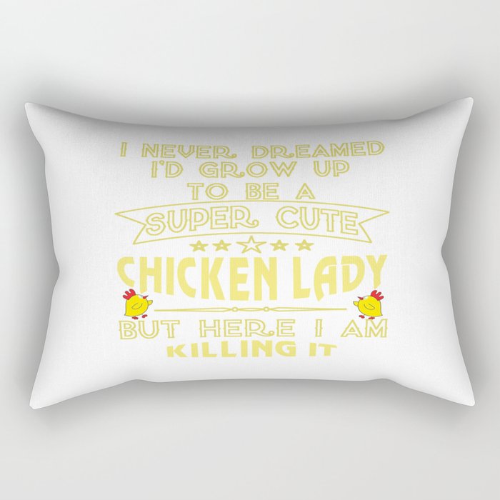 Super cute Chicken lady Rectangular Pillow