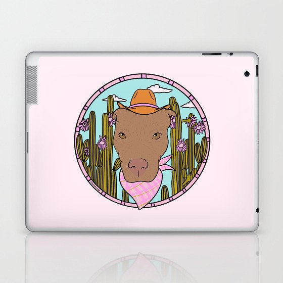 Cowboy Dog- Pitbull Laptop & iPad Skin