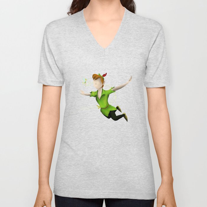 Peter Pan V Neck T Shirt
