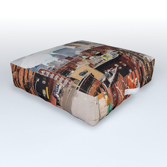 Manhattan Cityscape New York City Outdoor Floor Cushion