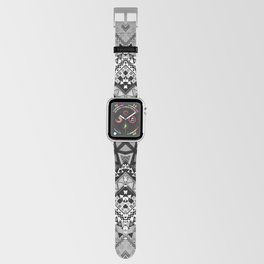 Black and white ethnic patchwork design Apple Watch Band