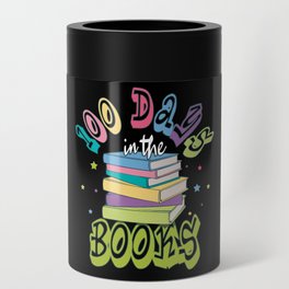 Days Of School 100th Day 100 Books Bookworm Can Cooler
