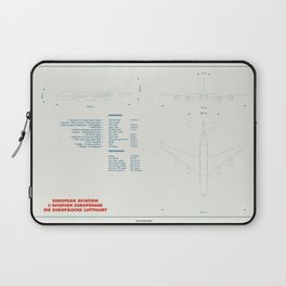 Airbus A380 plane technical drawing Laptop Sleeve