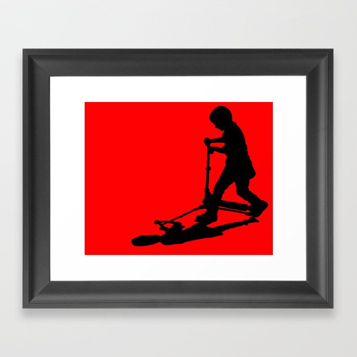 Scooting Framed Art Print