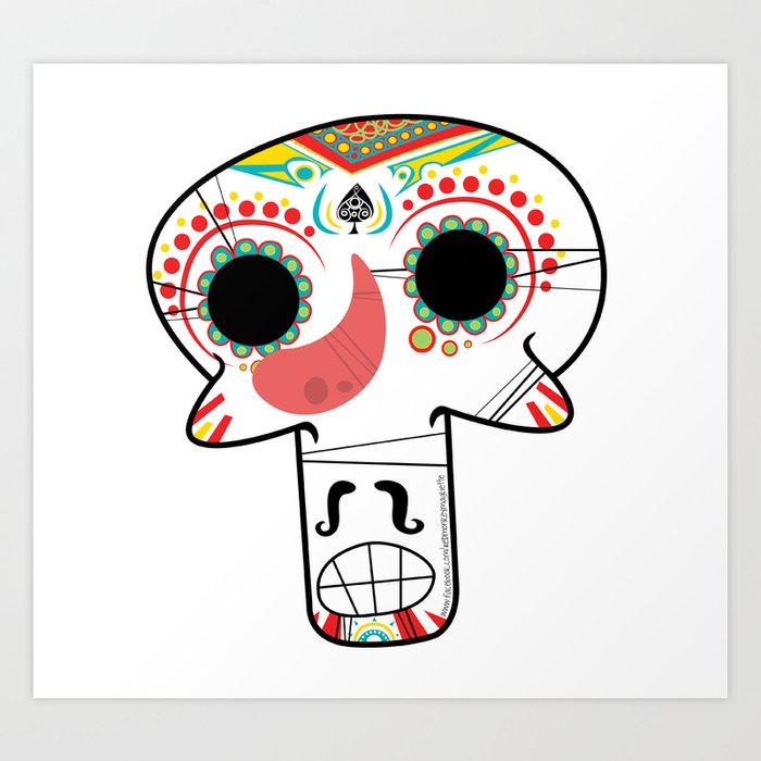 mexican-skull-art-print-by-red-monkey-society6