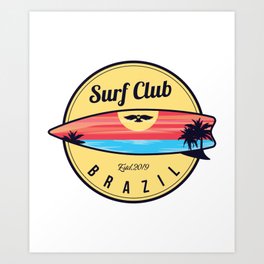 Brazil surf beach Art Print
