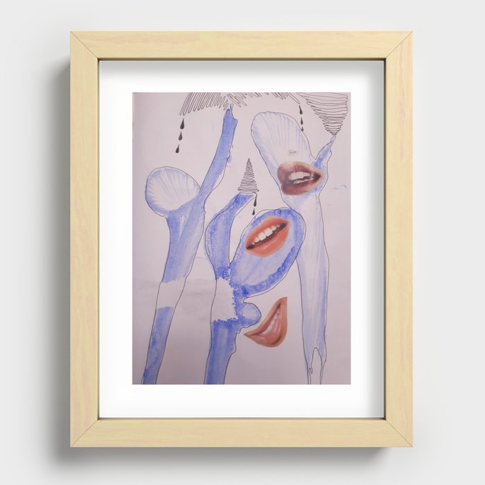 Chasing Lips Recessed Framed Print