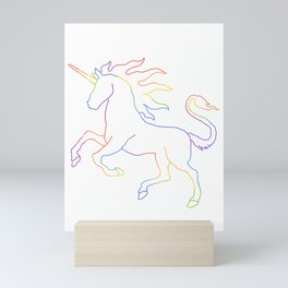 Gradient unicorn Mini Art Print