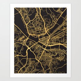 Pittsburgh Map Art Prints For Any Decor Style Society6