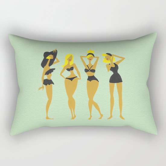 Blonde Bombshells Rectangular Pillow