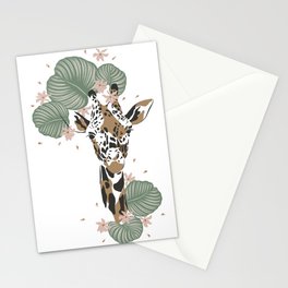 watercolor giraffe lover  Stationery Card