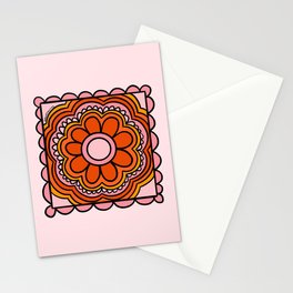 Flower Granny Square Stationery Card
