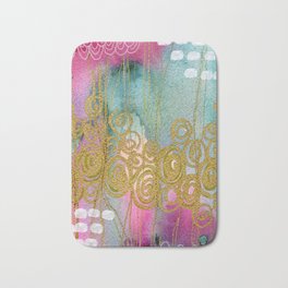 Golden Spirals Bath Mat