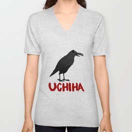 Black Raven and Crow Rose Uchiha Designs Eye Cycle Image Kids Art Picture V Neck T Shirt