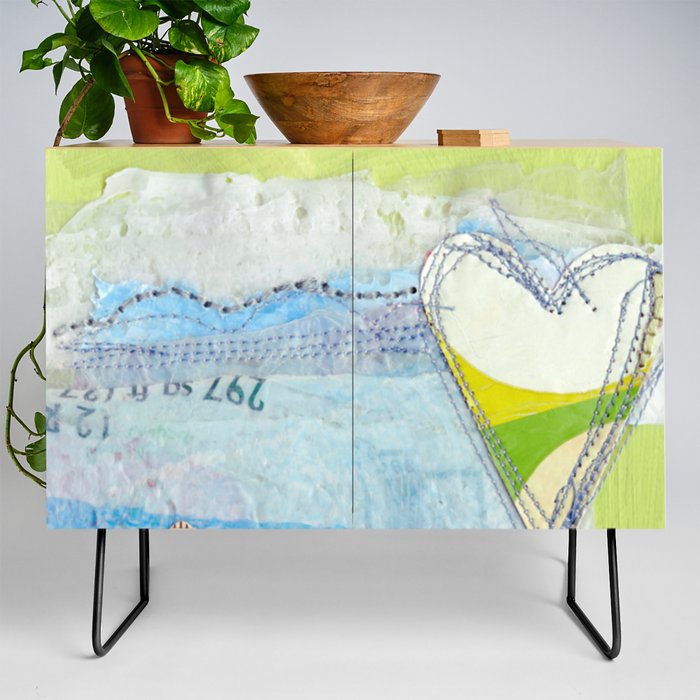 Hen and Heart collage Credenza
