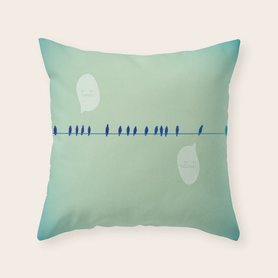 Tweeting Throw Pillow