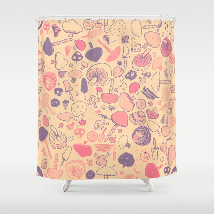 Vintage Mushroom Pattern Shower Curtain By Howgroenwasmyvalley Vintage Mushroom Pattern Shower Curtain By Howgroenwasmyvalley Society6