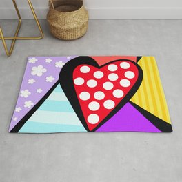 DOTTED HEART Area & Throw Rug