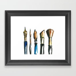 watercolor paint brush illustration !! Framed Art Print