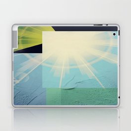 Bold Sunshine Color Blocks Sky Blue Aqua Green Laptop Skin