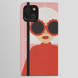 Girl and dog pink iPhone Wallet Case