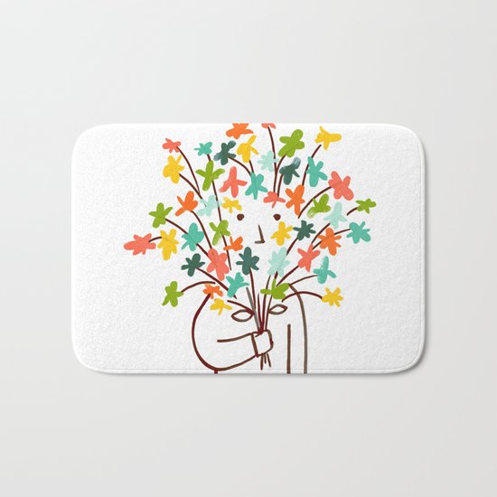 I bring flowers Bath Mat