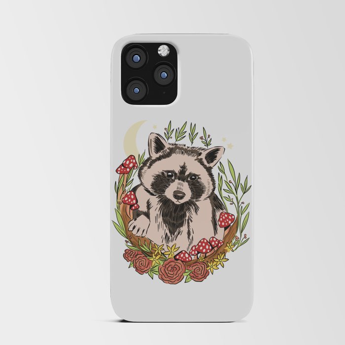 retro cute Raccoon mapache Lovers iPhone Card Case