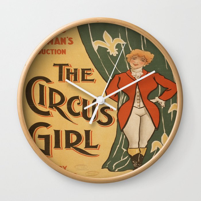 Vintage poster - The Circus Girl Wall Clock
