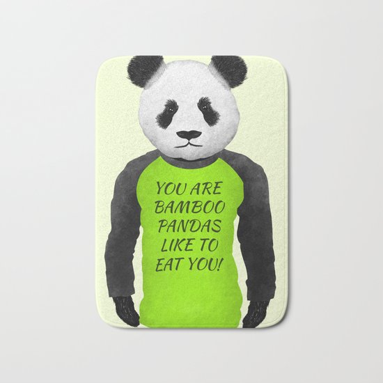 Panda You are Bamboo Bath Mat