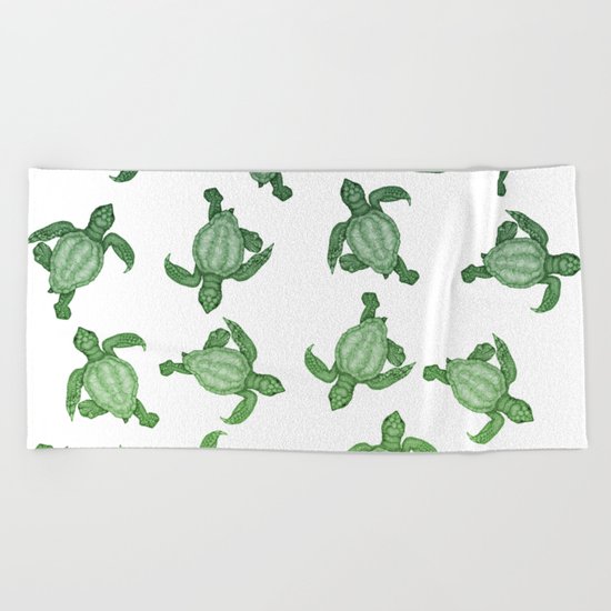 Baby Sea Turtles Beach Towel