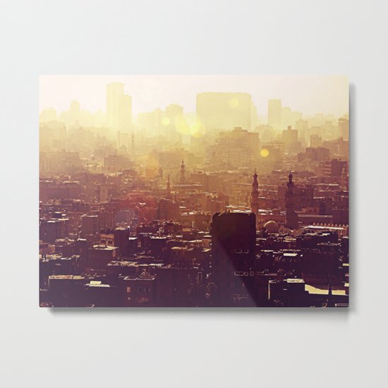Sunset over Cairo Metal Print