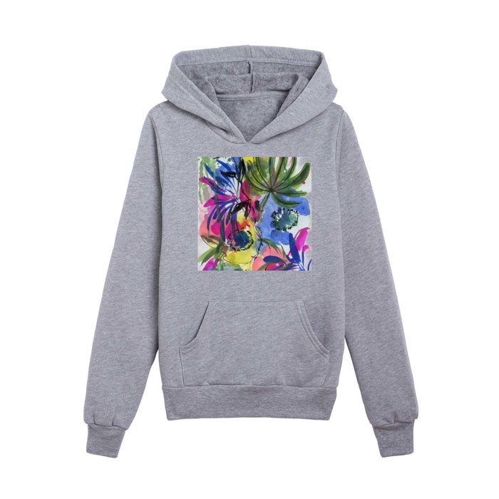 abstract rainforest N.o 4 Kids Pullover Hoodie