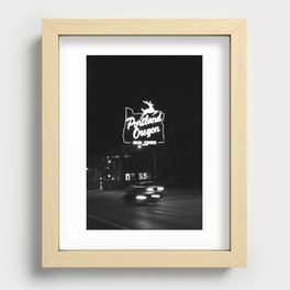 Portland BW Recessed Framed Print