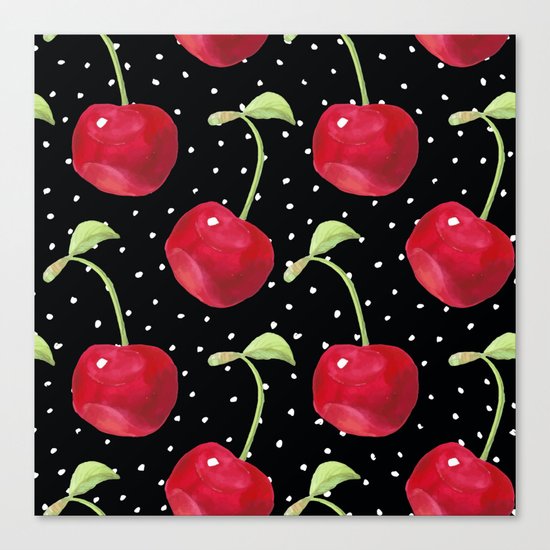 Cherry pattern III Canvas Print