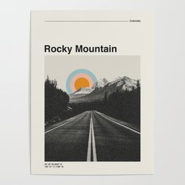 Rocky Mountain National Park Retro Print Poster