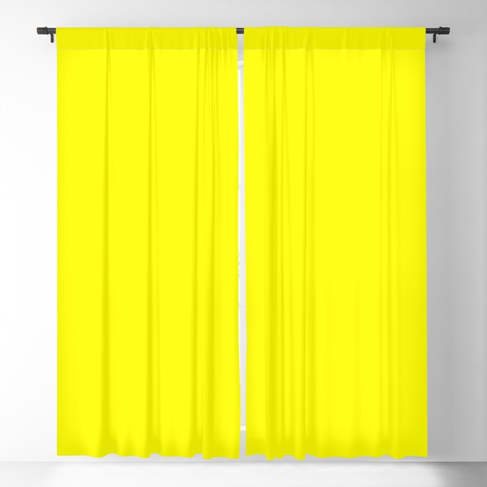 Bright Fluorescent Yellow Neon Blackout Curtain