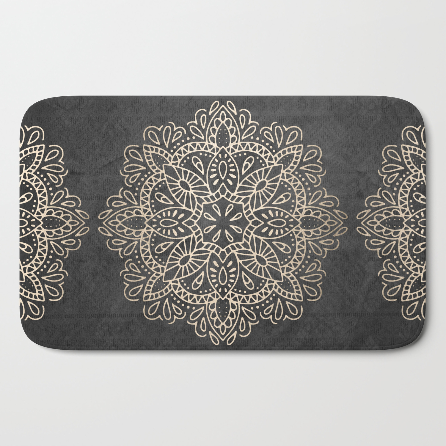 large grey bath mat