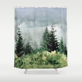 Pine Trees 2 Shower Curtain