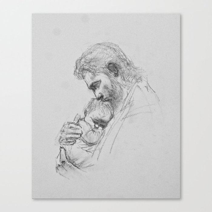 Christ and Infant Canvas Print