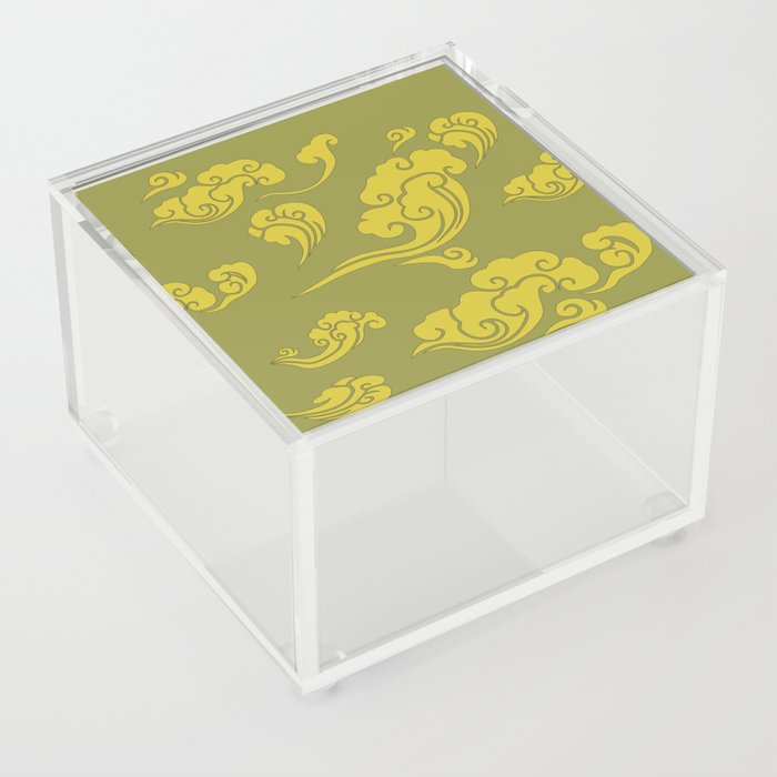 Cloud Swirls - Yellow Acrylic Box