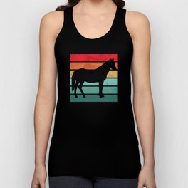 Girls Horse Riding Shirt Vintage Retro Unisex Tank Top