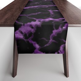 Cracked Space Lava - Glitter Purple Table Runner