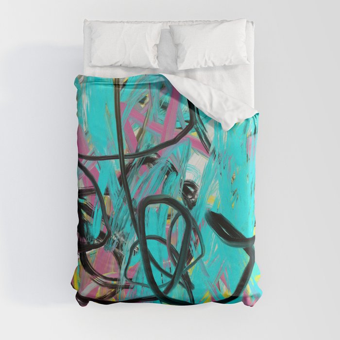 Abstract expressionist Art. Abstract Painting 49. Duvet Cover