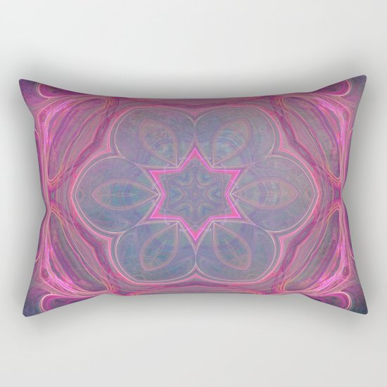 whimsical fractal love in pink Rectangular Pillow