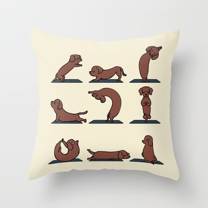 dachshund throw pillow