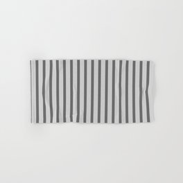 [ Thumbnail: Dim Grey and Light Grey Colored Lined/Striped Pattern Hand & Bath Towel ]